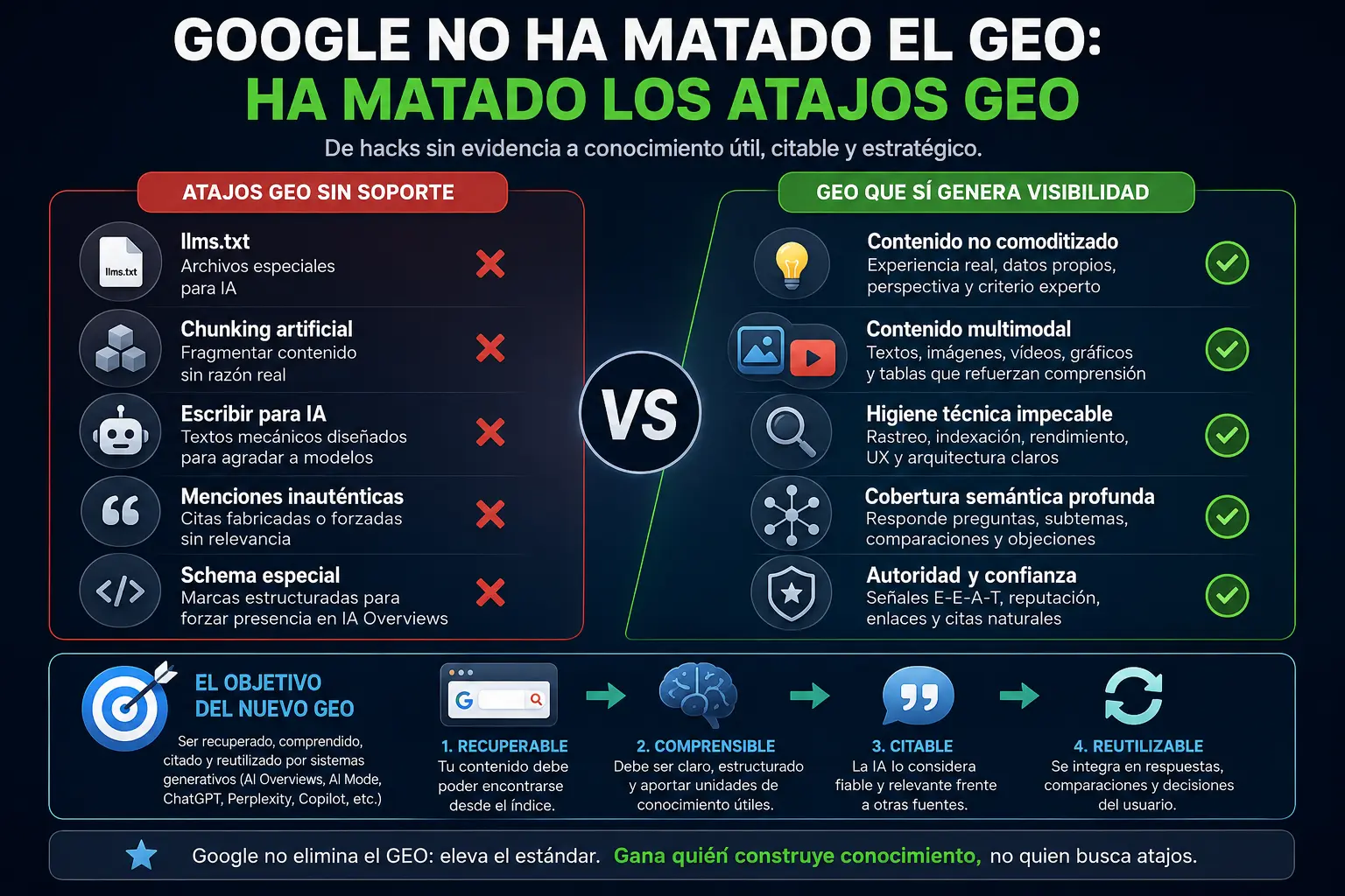 Google no ha matado el GEO: ha matado los atajos GEO